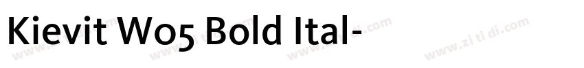 Kievit W05 Bold Ital字体转换